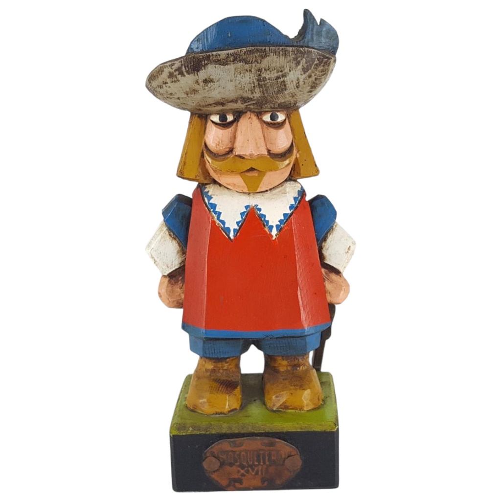 [458132995] Holz Figur Musketier Handarbeit H 27,2 cm