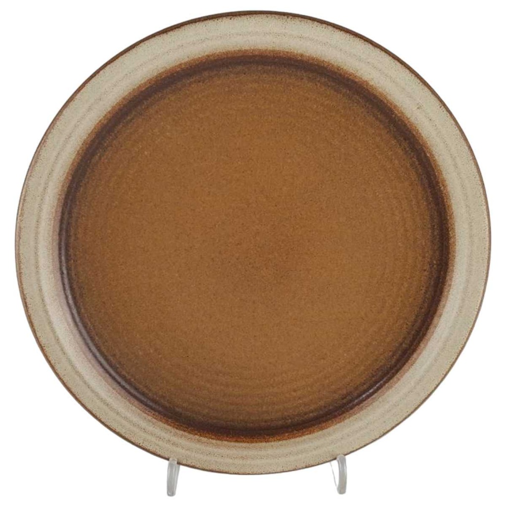 [458133039] Kuchenteller Dessertteller 21,4 cm Gerz Dekor graubraun Gerzit braun gebraucht - gut
