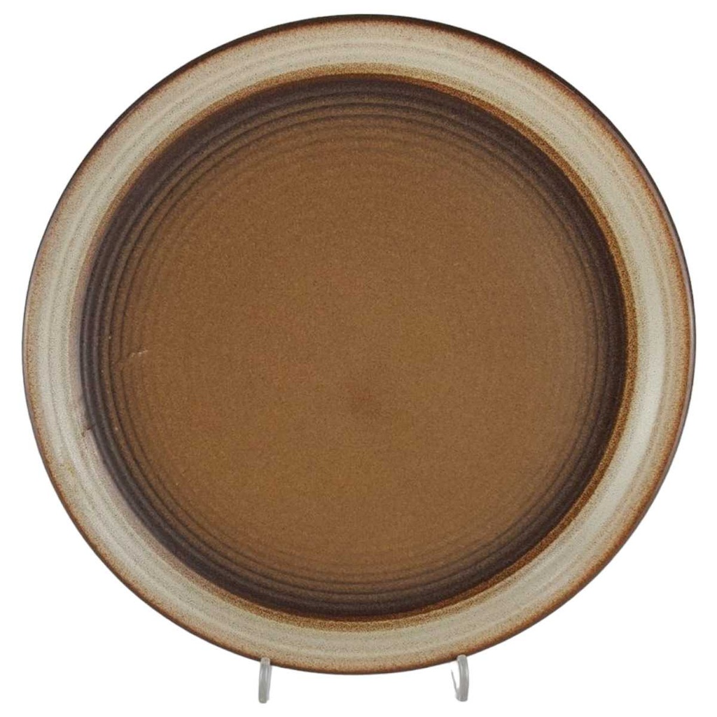 [458133041] Speiseteller Essteller 26 cm Gerz Dekor graubraun Gerzit braun gebraucht - gut