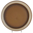 Speiseteller Essteller 26 cm Gerz Dekor graubraun Gerzit braun gebraucht - gut