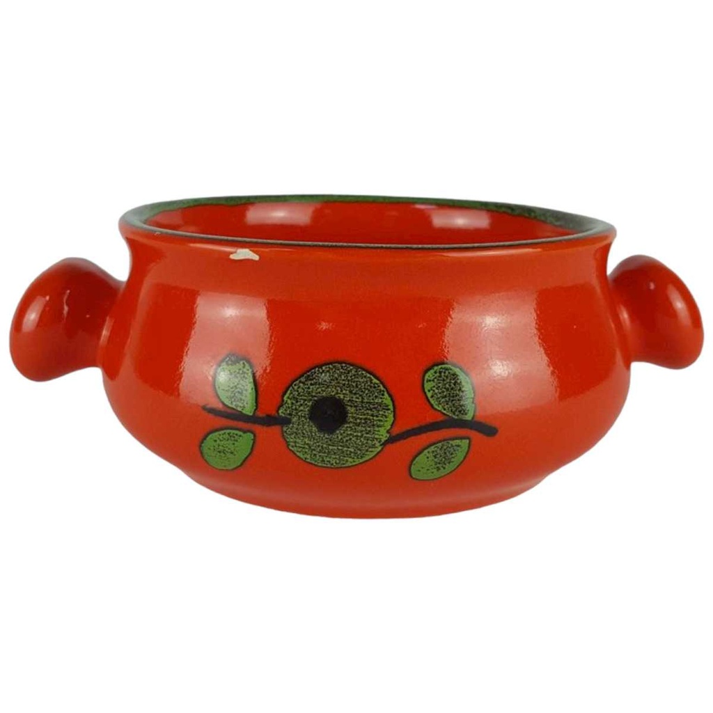 [458133046] Suppentasse Suppenbecher Villeroy & Boch Gallo Piroschka Rot grün gebraucht - gut