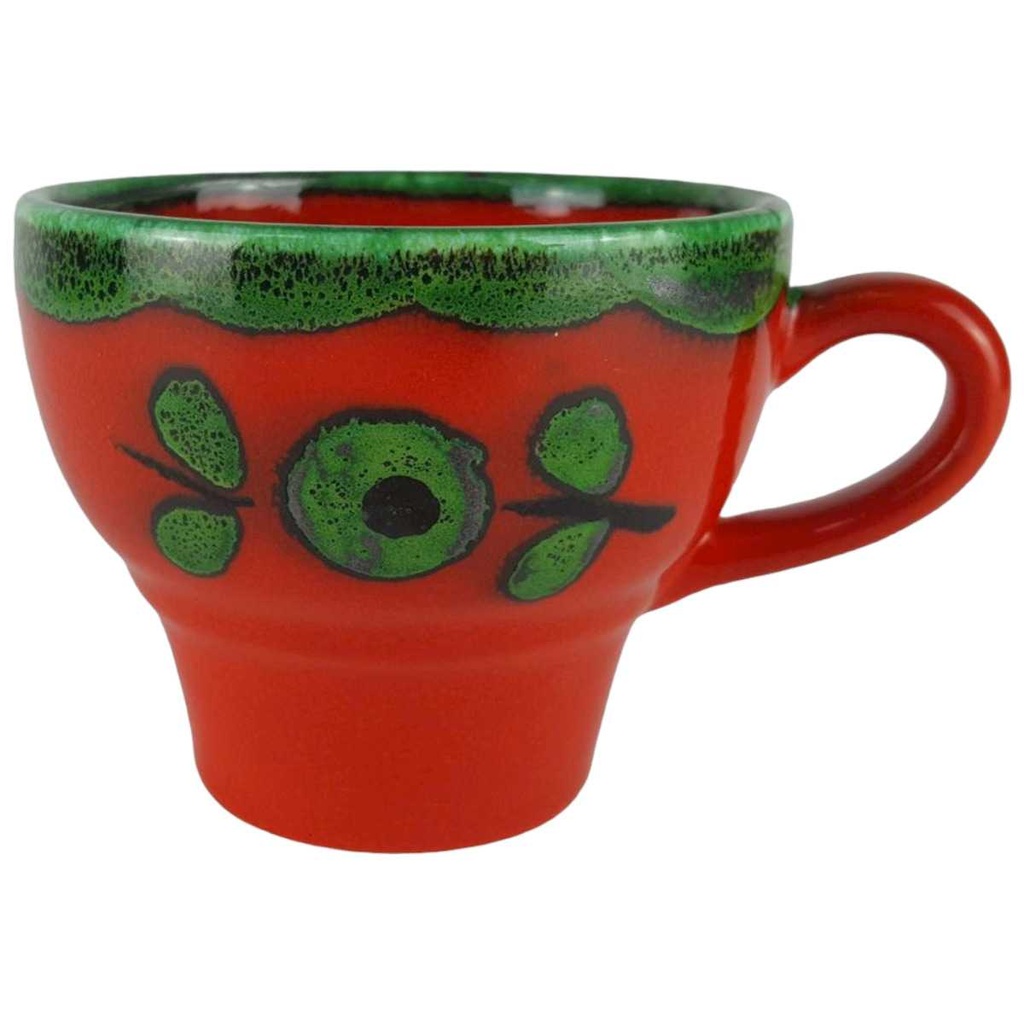 [458133047] Kaffeetasse Tasse Villeroy & Boch Gallo Piroschka Rot grün gebraucht - sehr gut