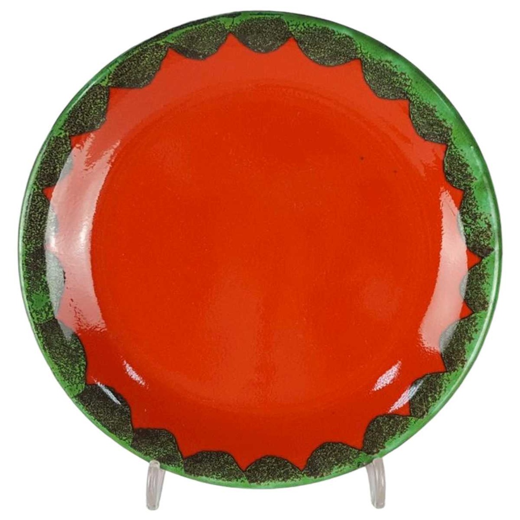 [458133048] Untertasse für Suppe 17 cm Villeroy & Boch Gallo Piroschka Rot grün gebraucht - gut
