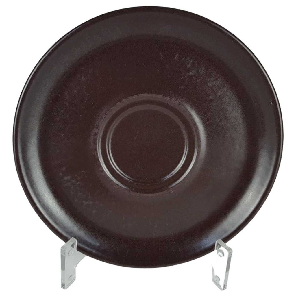 [458133079] Untertasse für Kaffee 14,5 cm Staffel Stoneware braun gebraucht - akzeptabel