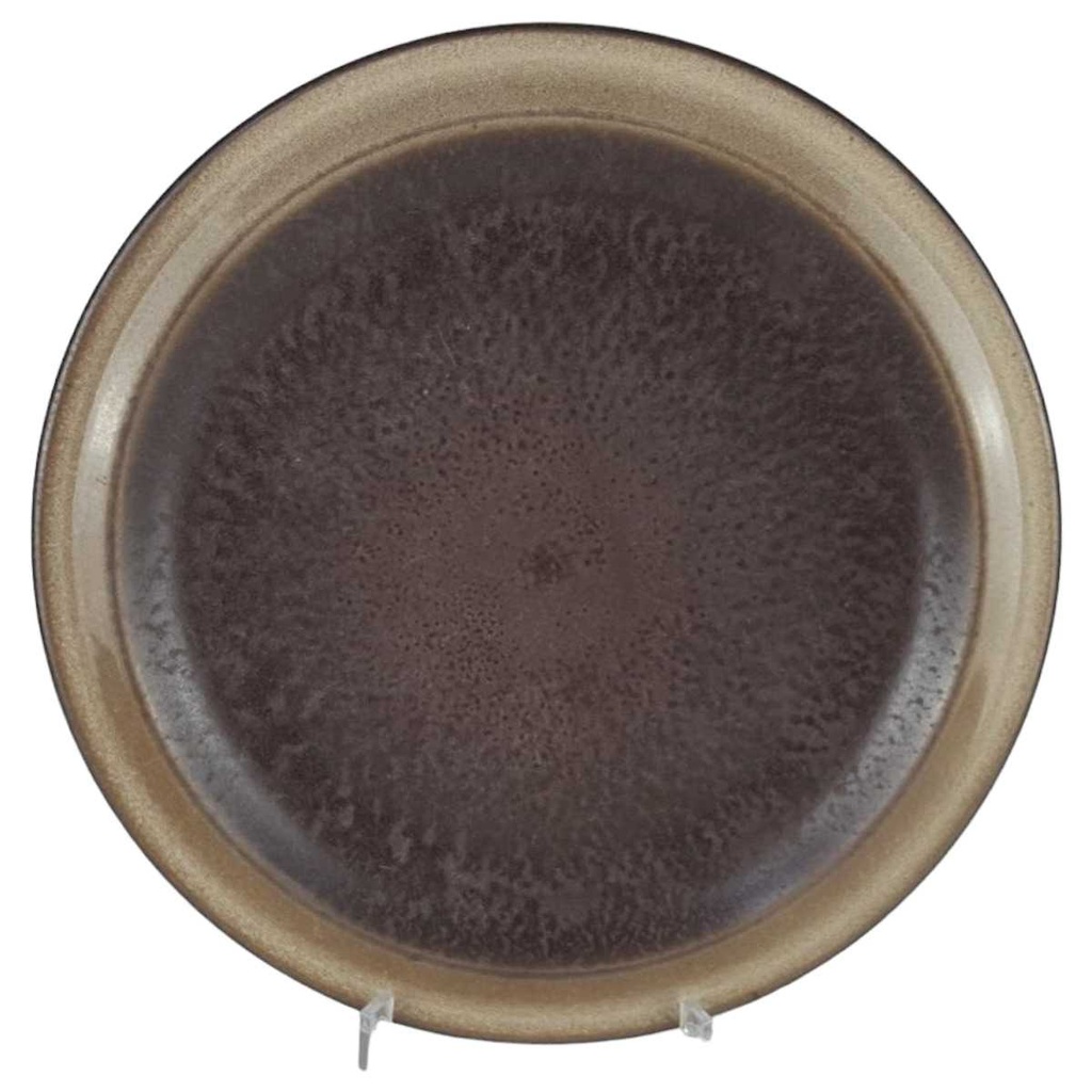 Speiseteller Essteller Teller 24,5 cm Staffel Stoneware braun gebraucht - akzeptabel