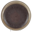 Speiseteller Essteller Teller 24,5 cm Staffel Stoneware braun gebraucht - akzeptabel