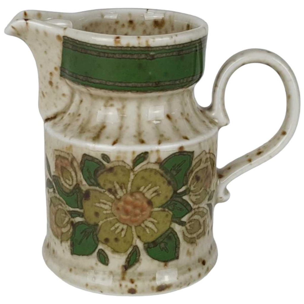 Milchkännchen Winterling Marktleuthen Blumenmotiv grün gebraucht - sehr gut