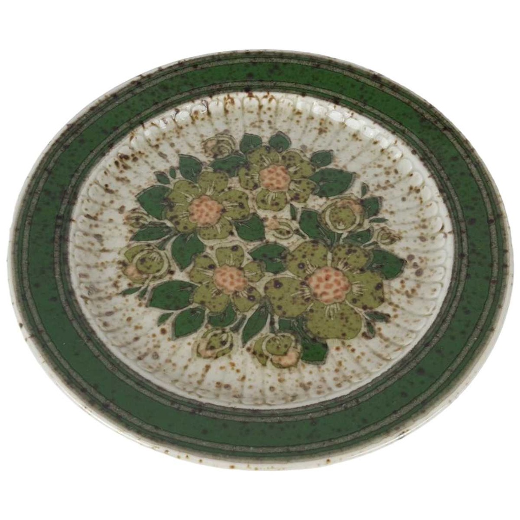 Kuchenteller Dessertteller 19,7 cm Winterling Marktleuthen Blumenmotiv grün gebraucht - sehr gut