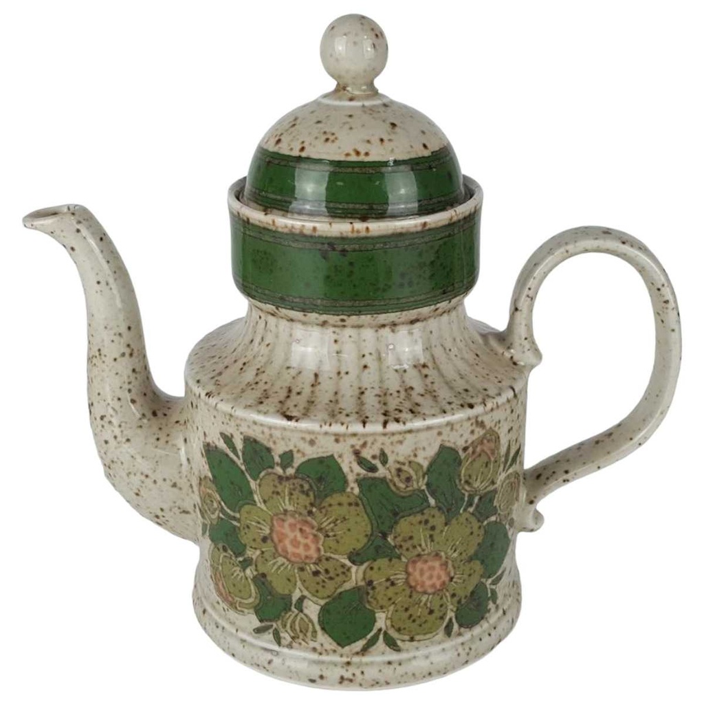 [458133120] Kaffeekanne 1,2 L Winterling Marktleuthen Blumenmotiv grün gebraucht - sehr gut