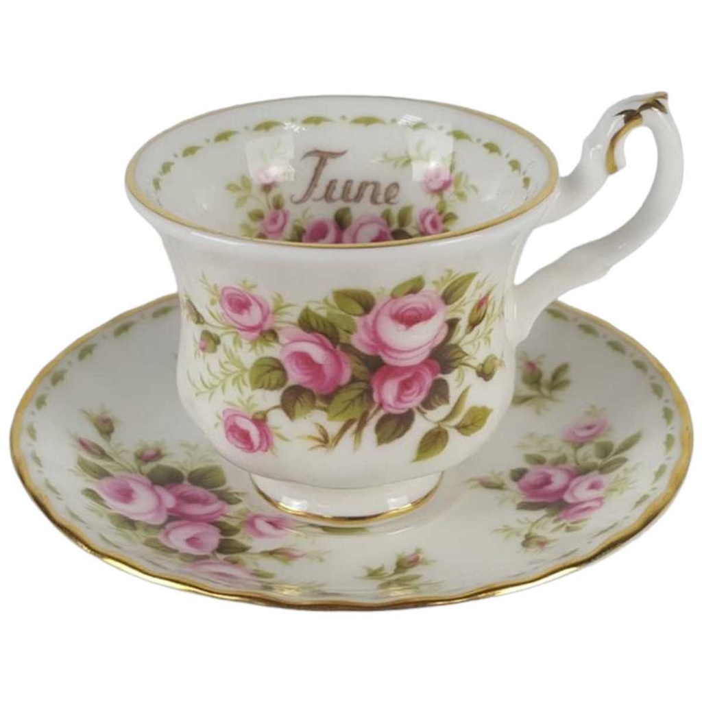 [458133129] Miniaturtasse mit Untertasse Royal Albert Flower of The Month June gebraucht - sehr gut