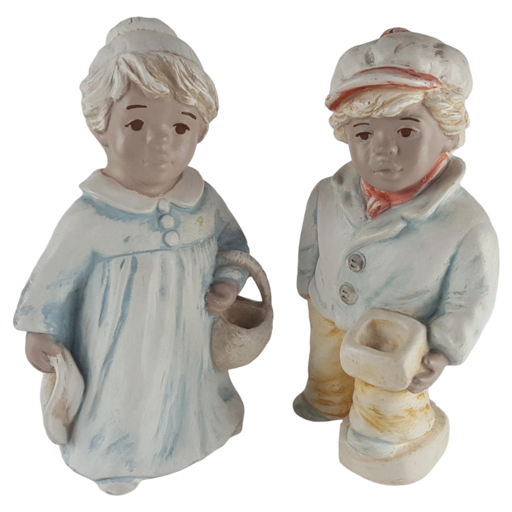 [458133192] Steinfiguren Figur Mädchen und Junge 2 tlg
