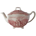 Teekanne 0,8 L Johnson Bros Old Britain Castles Rot gebraucht - gut