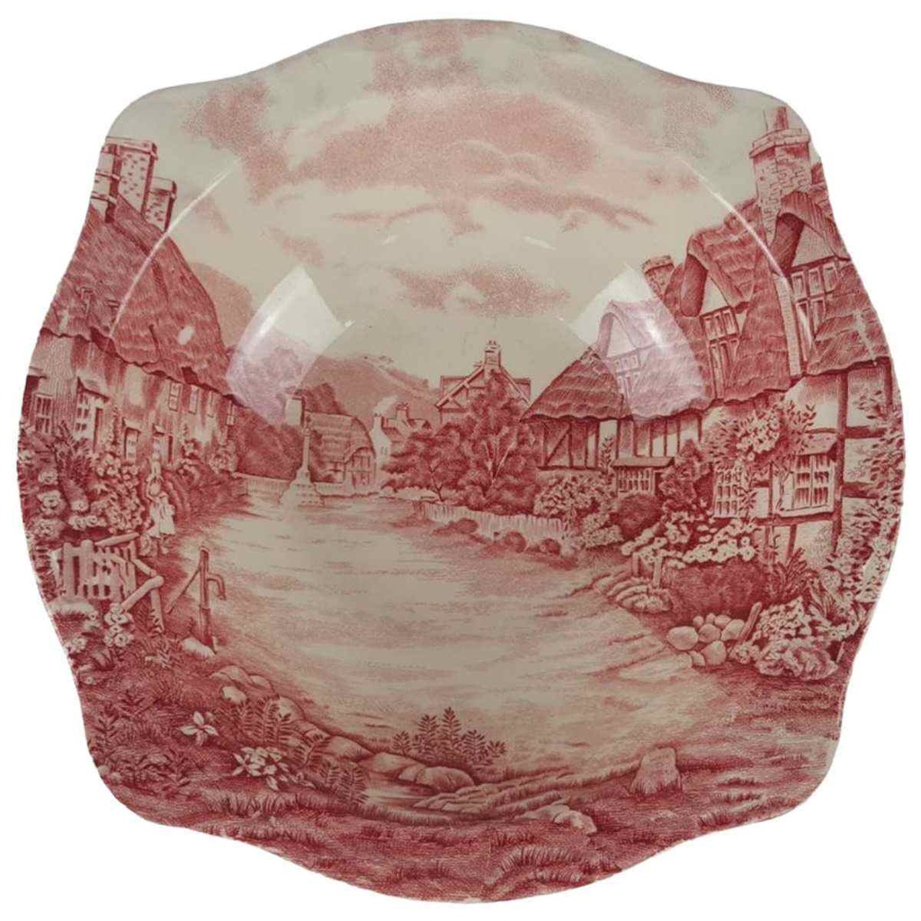 [458133289] Schüssel Servierschüssel 23 cm Johnson Bros Olde English Countryside Rot gebraucht - gut