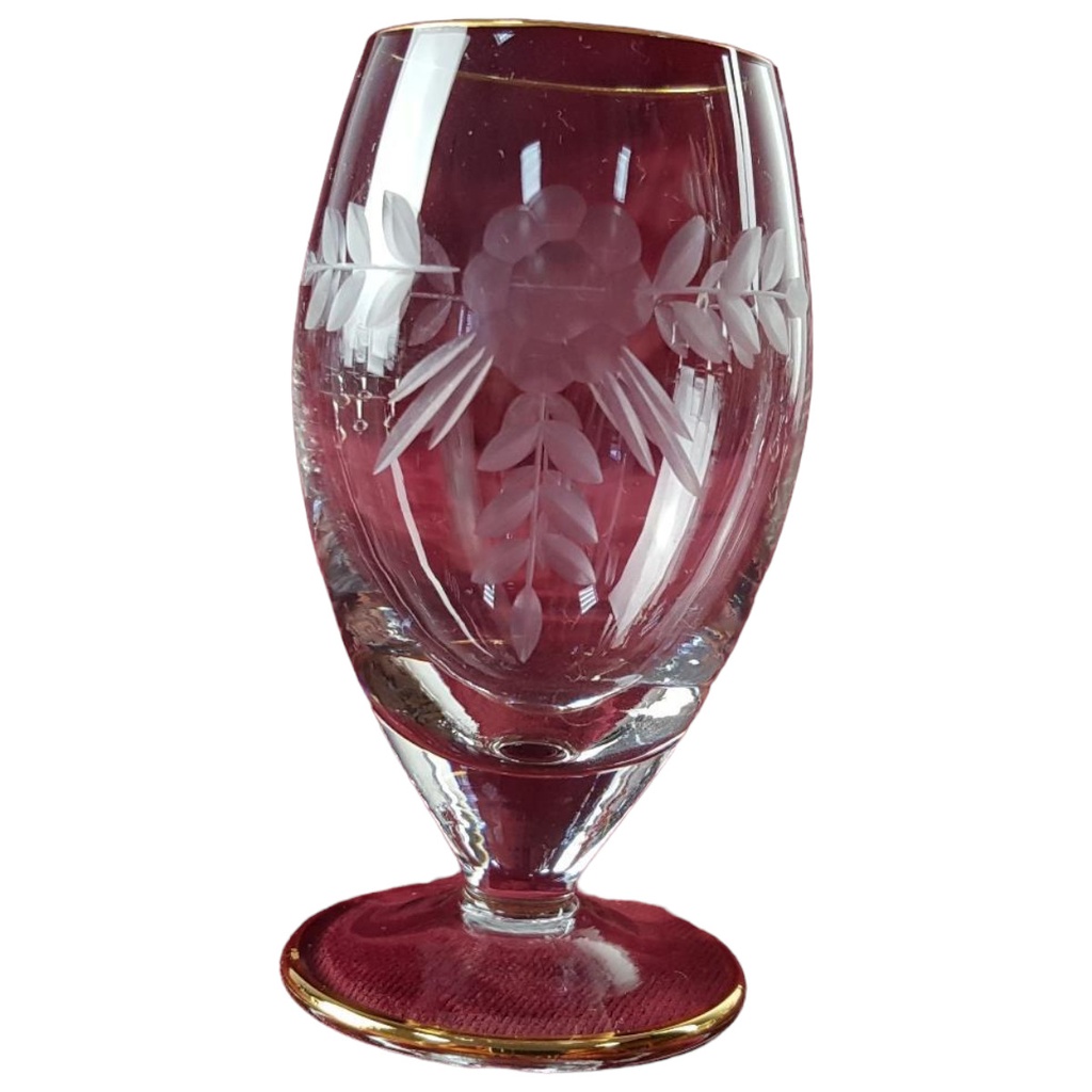 [458133317] Glas Schliffmuster Schnapsglas Pinchen H 8,5 D 4,6 cm