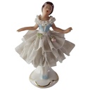Dresden Decor Tüll Porzellan Figur Tänzerin mit Spitzenkleid Tüllkleid H 9 cm