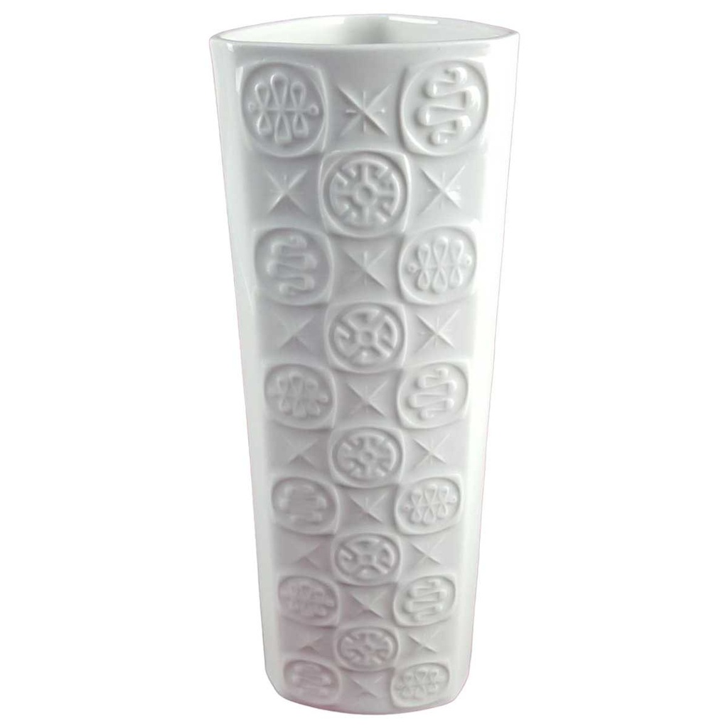 [458133335] Blumenvase 28,8 cm Kaiser Porzellan Alka Kunst Weiß Bavaria gebraucht - gut