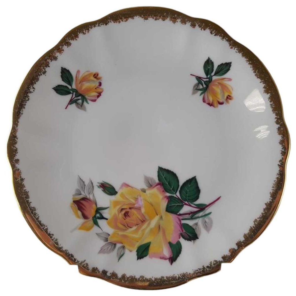 Kuchenteller Dessertteller 20 cm Schaller Rheinpfalz Rosendekor gebraucht - gut