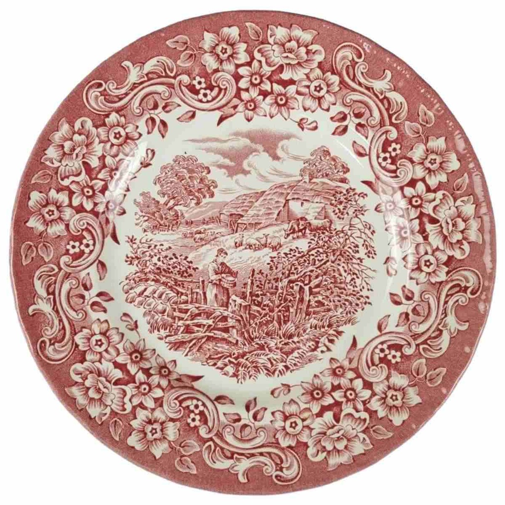 Kuchenteller 20 cm Royal Tudor 17 th Century England Rot gebraucht - gut