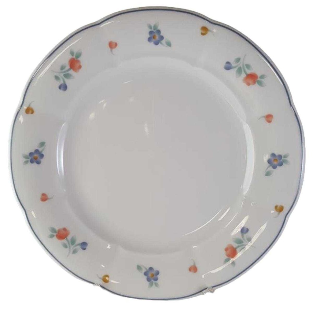[45813368] Kuchenteller Dessertteller Frühstücksteller 19,6 cm Mitterteich Form 2250 Stefanie Blümchen Blaurand gebraucht - neuwertig
