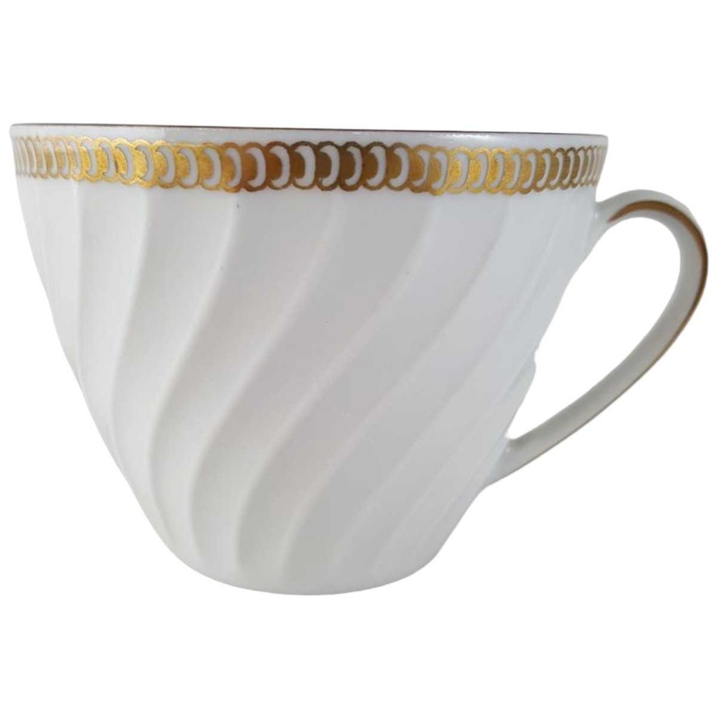 [45813380] Kaffeetasse Tasse Goldrand Bareuther Waldsassen Form 640 Reliefdekor gebraucht - sehr gut