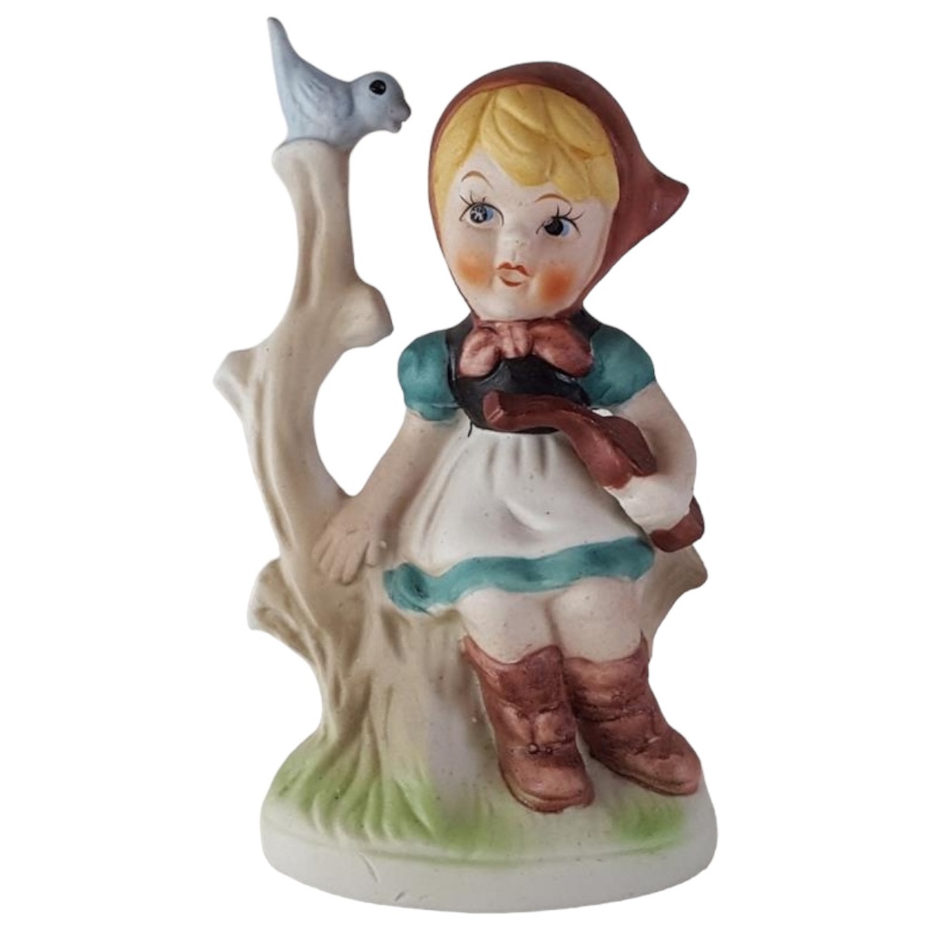 [45813384] Porzellan Figur Mädchen sitzend H 12,7 cm