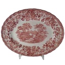 Servierplatte Speiseplatte Fleischplatte 31,5x25 cm Myott Tonquin Rot gebraucht - gut