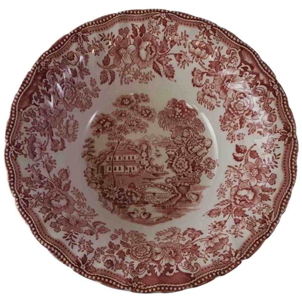 Schüssel Servierschüssel 21,2 cm Myott Tonquin Rot gebraucht - sehr gut