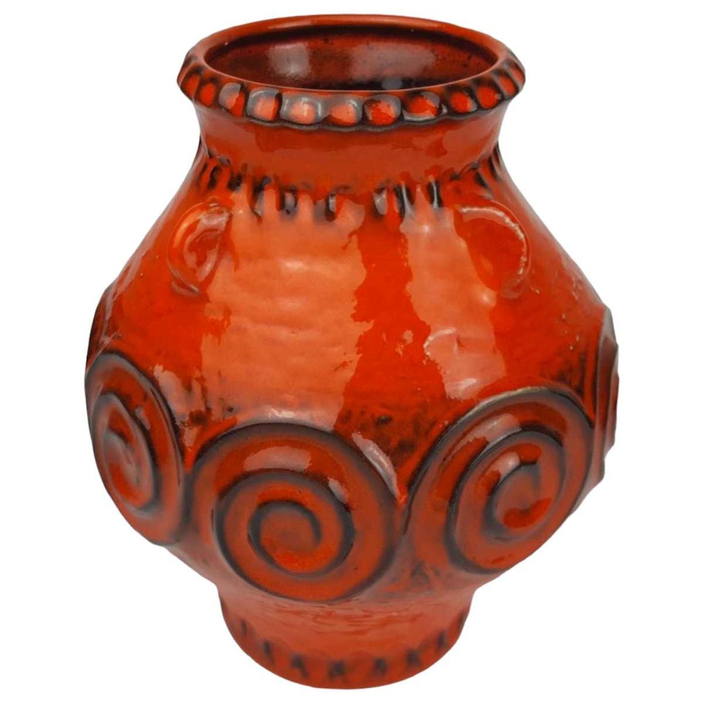 [458134272] Blumenvase 20 cm Jasba Keramik Orange gebraucht - gut