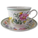 Jumbotasse mit Untertasse Roy Kirkham Hedgerow England gebraucht - sehr gut