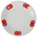 Kuchenteller Dessertteller 19 cm Seltmann Weiden Rot Lila Kreise gebraucht - gut