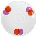 Untertasse 14 cm Seltmann Weiden Rot Lila Kreise gebraucht - gut