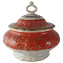 Bonboniere Goldrand Rosenthal Chippendale bunte Blumen rot mit Dekor 2639 gebraucht - gut