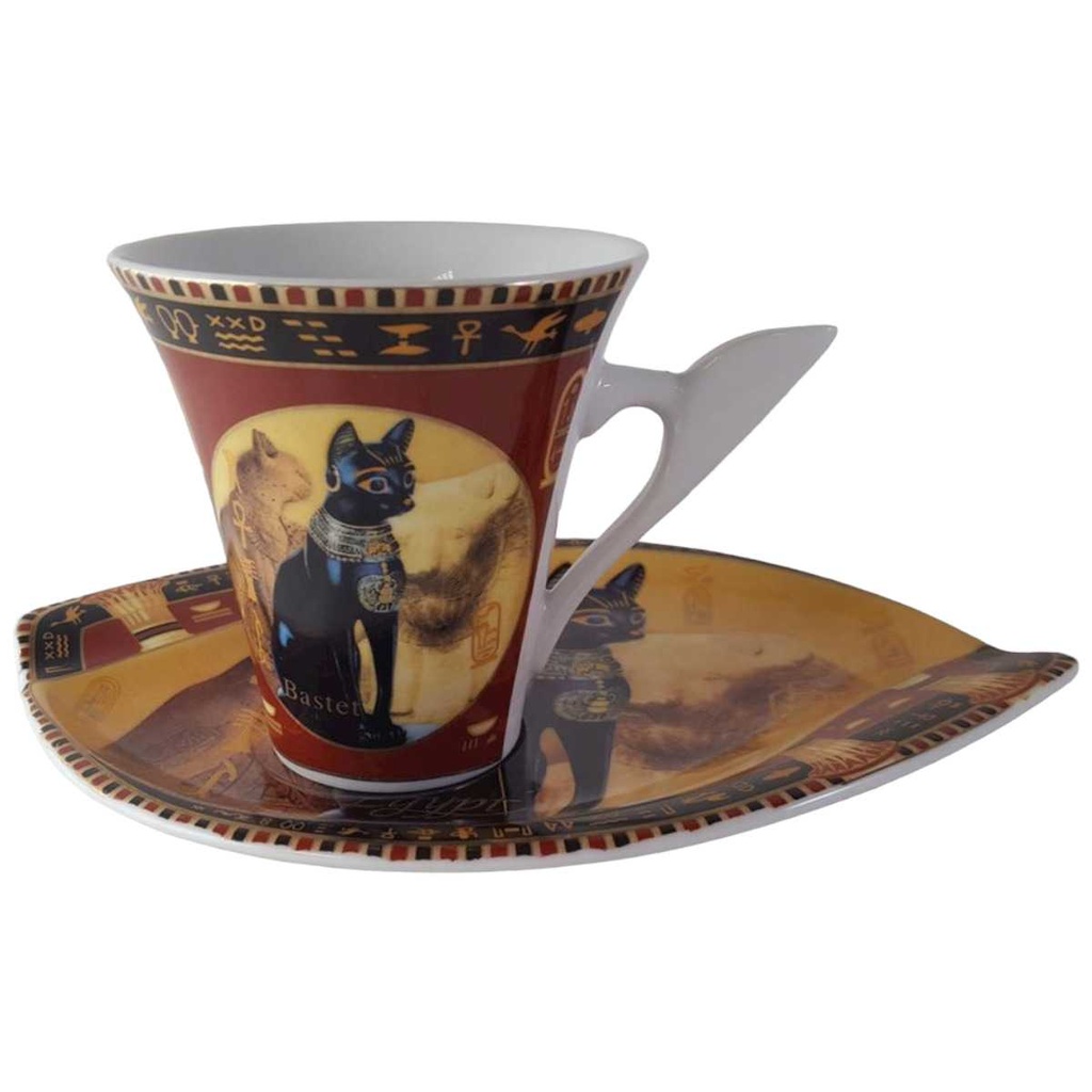 [45813450] Kaffeetasse mit Untertasse Tasse Fathi Mahmoud gebraucht - sehr gut