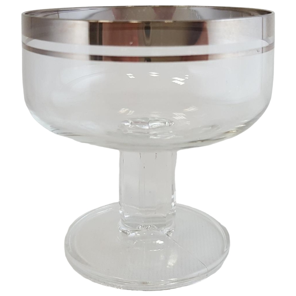 [4581346] Likörschale mit Platinrand H 7 D 6,9 cm