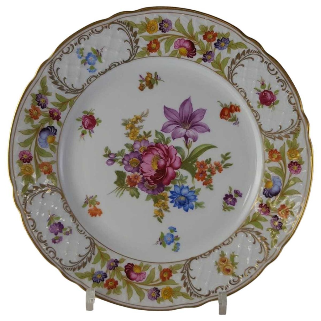 Speiseteller Essteller 23,9 cm Schumann Arzberg Form Dresden Dresdner Blume Empress