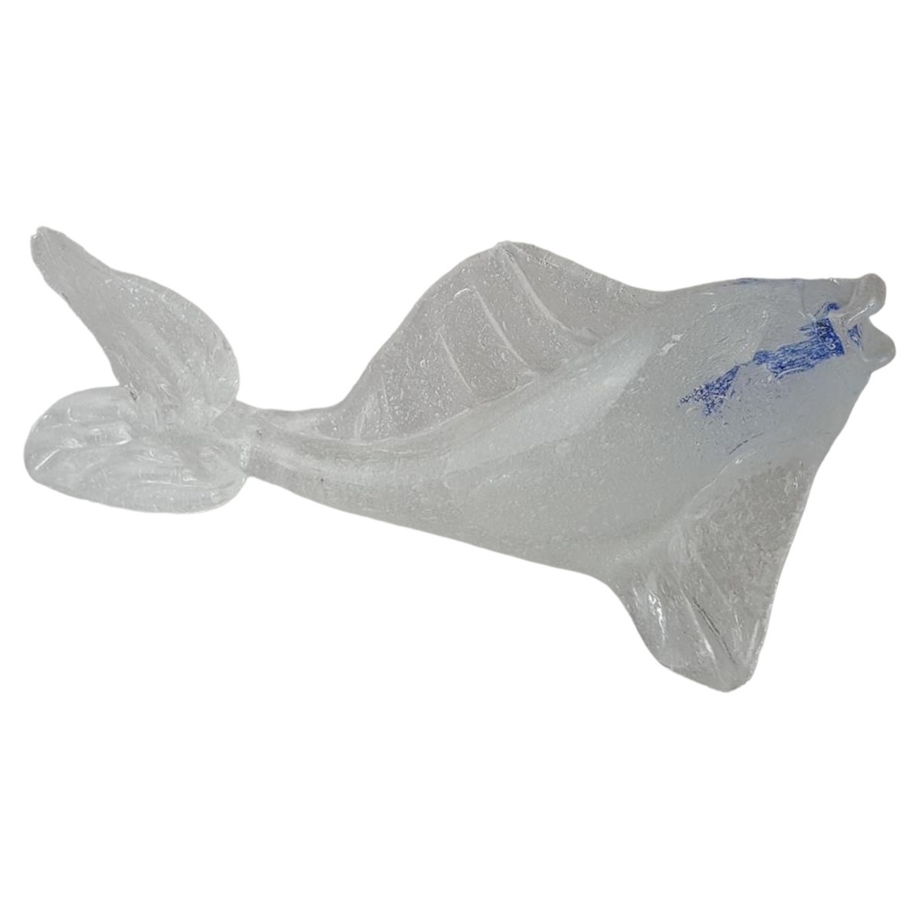 [45813472] Glasfigur Glasskulptur Statue Glaskunst Deko Fisch L 20,7 cm
