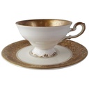 Sammeltasse Espressotasse mit Untertasse Golddekor Kaiser Porzellan Alka Kunst gebraucht - gut