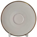 Untertasse für Tee Goldrand 15 cm Tirschenreuth 3 mm Elfenbein Beige