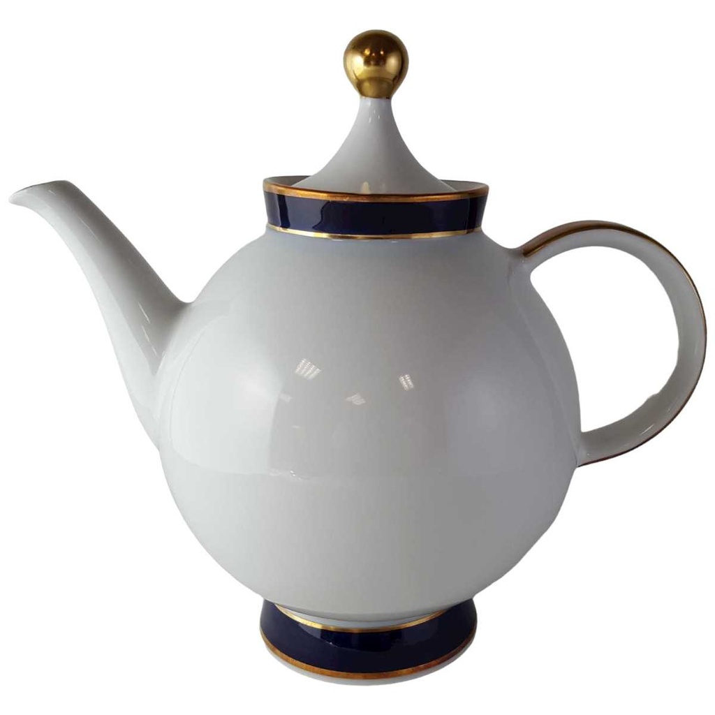 Kaffeekanne Goldrand 1,7 L Schumann Arzberg Form 1700 Echt Cobalt mit
