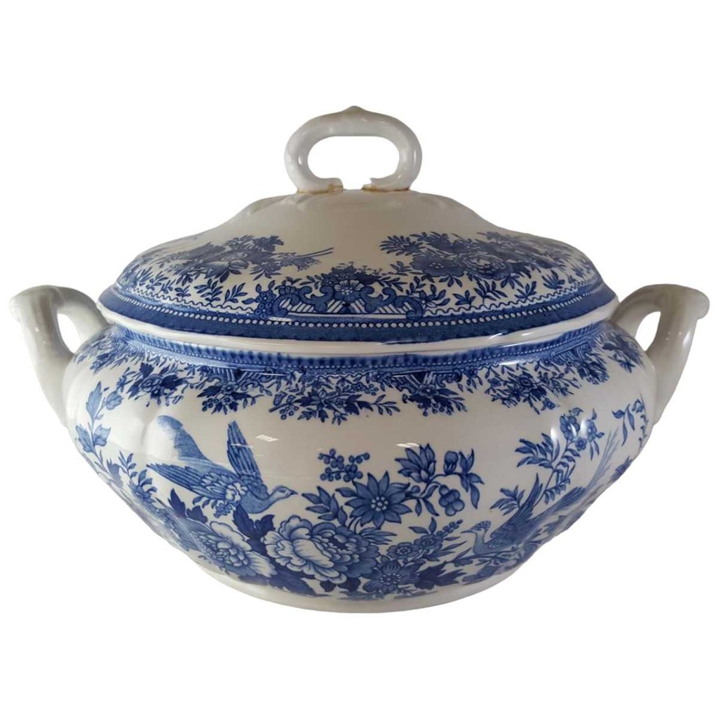 [45813521] Suppenterrine Villeroy & Boch Fasan Blau gebraucht - defekt