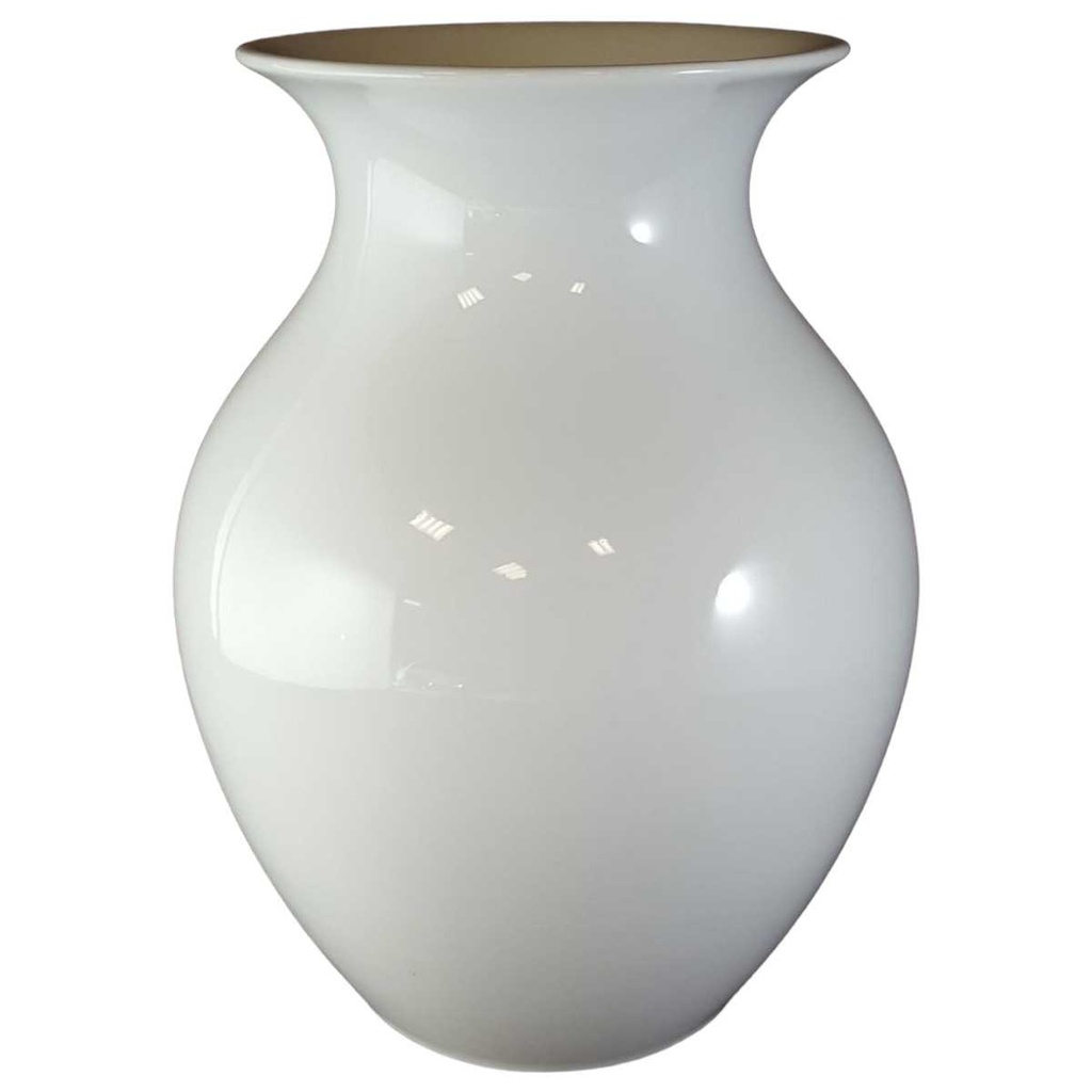 [45813522] Vase 21 cm Seltmann Weiden Weiß gebraucht - sehr gut