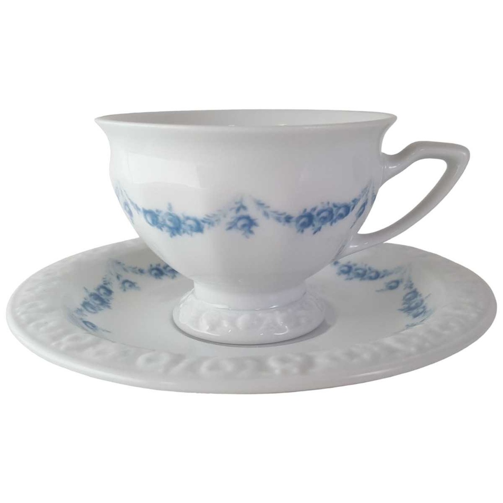 [45813525] Tasse Espressotasse Rosenthal Maria Rosenkante blau gebraucht - sehr gut