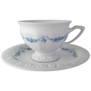 Tasse Espressotasse Rosenthal Maria Rosenkante blau gebraucht - sehr gut