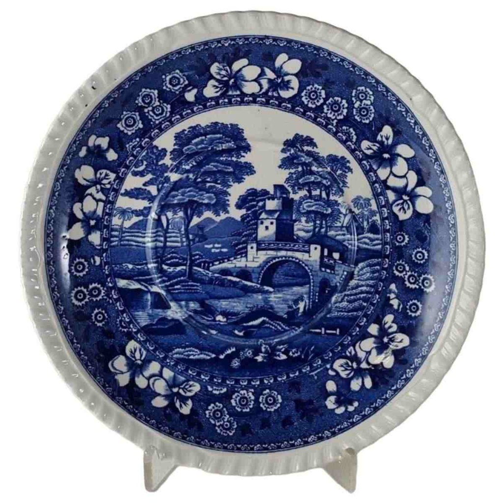 [45813549] Untertasse für Suppe 18 cm Spode Copeland Blau Tower gebraucht - gut