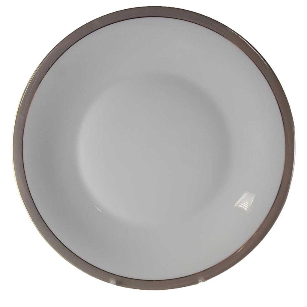 [45813576] Speiseteller Essteller Goldrand 24 cm Hertel Jacob Rehau grau gebraucht - gut