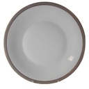 Speiseteller Essteller Goldrand 24 cm Hertel Jacob Rehau grau gebraucht - gut