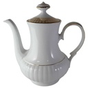 Kaffeekanne Golddekor 1,4 L Mitterteich Form 527 weiß mit