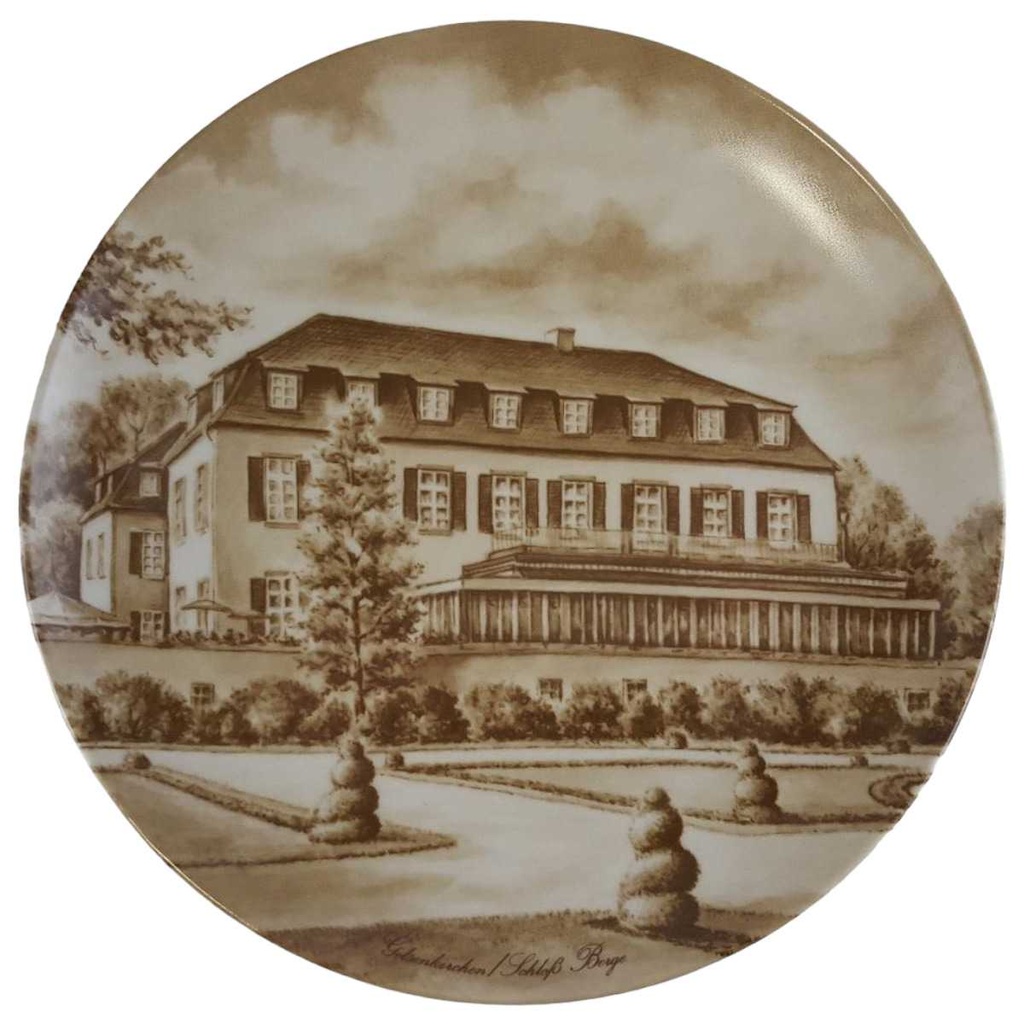 Heimatteller AK Kaiser Porzellan Wandteller Gelsenkirchen 9.Motiv Wasserschloß Berge gebraucht - sehr gut