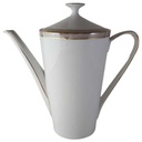 Kaffeekanne Kanne Goldrand 1,2 L Hertel Jacob Rehau grau gebraucht - gut