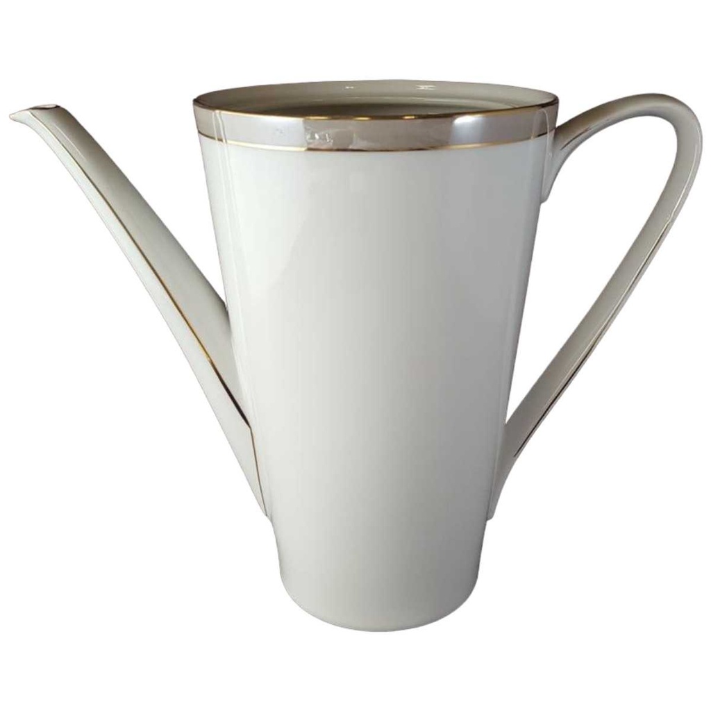[45813634] Kaffeekanne ohne Deckel Goldrand 1,2 L Hertel Jacob Rehau grau gebraucht - gut